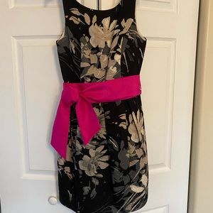Eliza J Cocktail Dress Black Floral Size 2 Petite